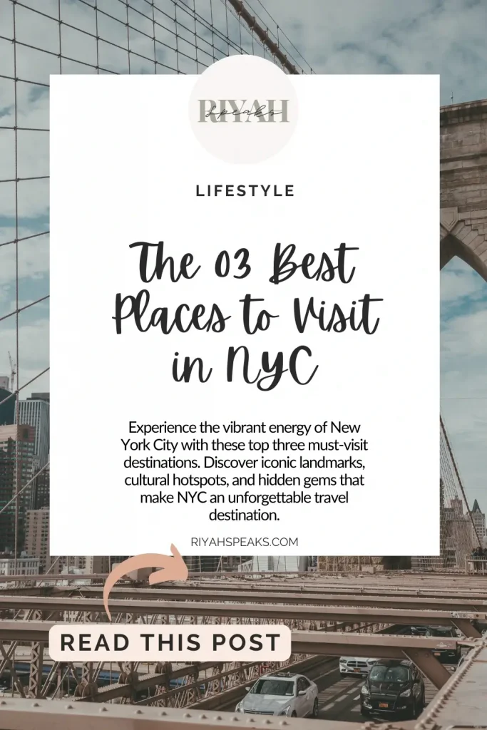 Experience the vibrant energy of New York City with these top three must-visit destinations. Discover iconic landmarks, cultural hotspots, and hidden gems that make NYC an unforgettable travel destination.