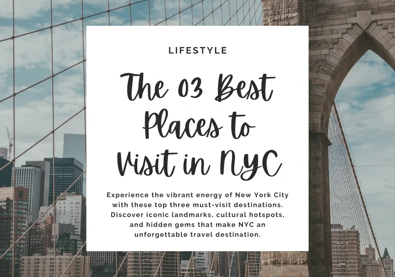 Experience the vibrant energy of New York City with these top three must-visit destinations. Discover iconic landmarks, cultural hotspots, and hidden gems that make NYC an unforgettable travel destination.
