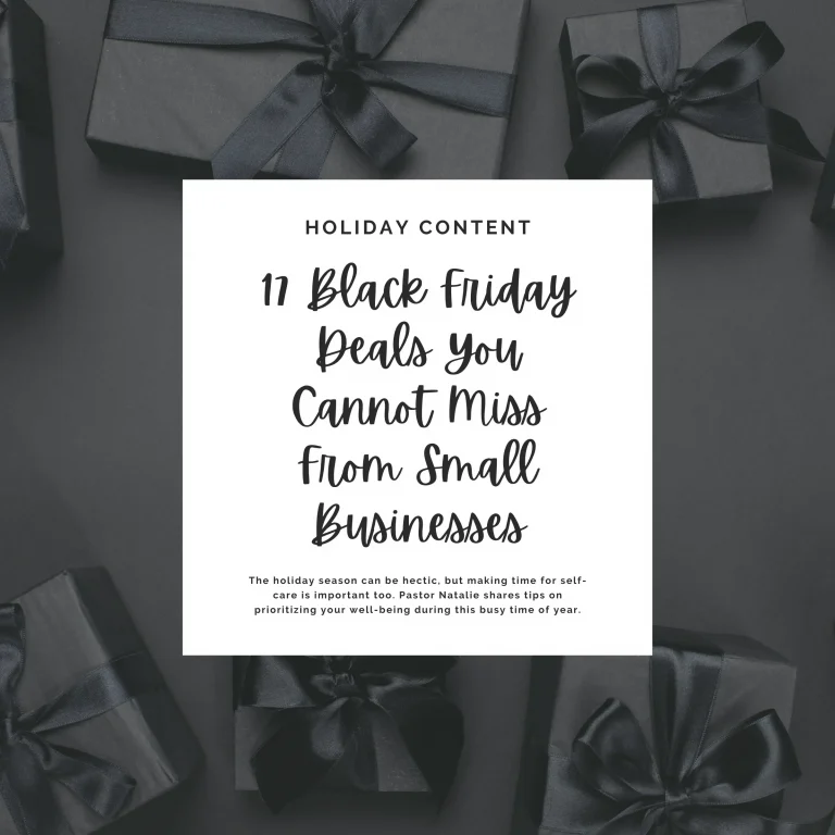 The holiday season can be hectic, but making time for self-care is important too. Pastor Natalie shares tips on prioritizing your well-being during this busy time of year.