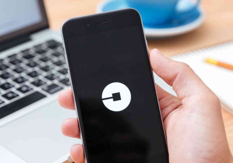 a photo of the uber app