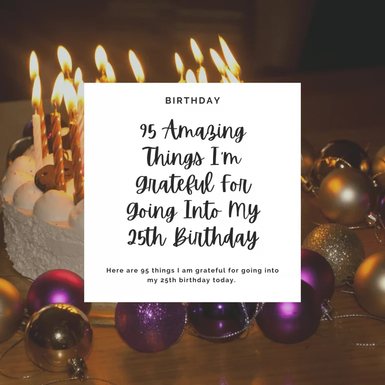 Here are 95 things I am grateful for going into my 25th birthday today.