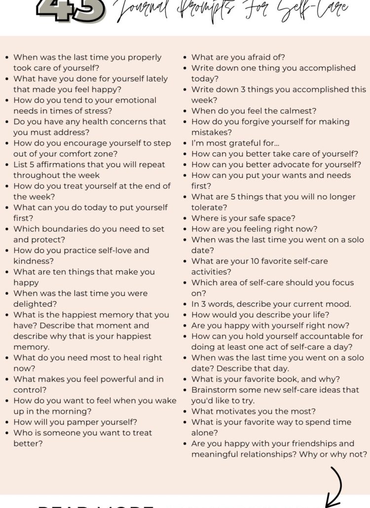 Here are 100+ journal prompts for self-care, self-love, and mental health!