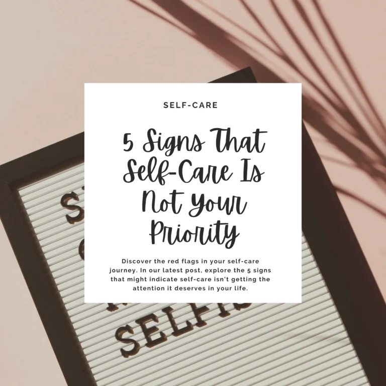 Discover the red flags in your self-care journey. In our latest post, explore the 5 signs that might indicate self-care isn't getting the attention it deserves in your life.