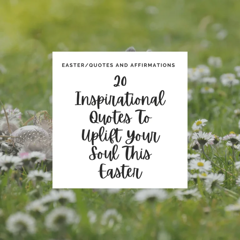 Easter brings hope and renewal. These 20 inspirational quotes will uplift your soul, reminding you of the beauty of rebirth and the power of faith.