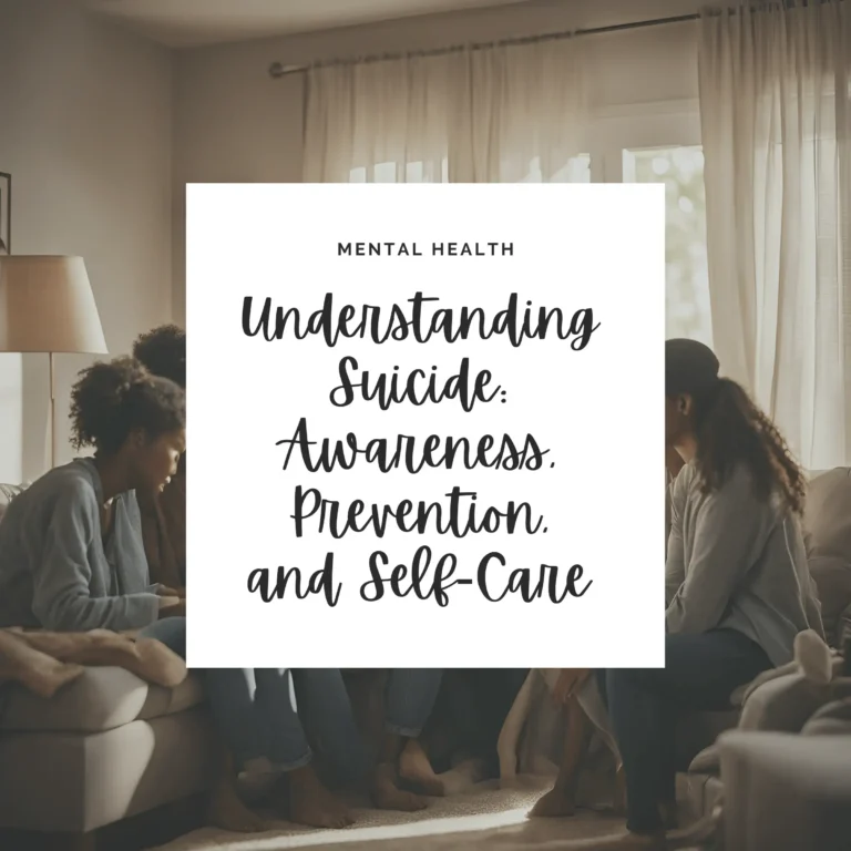 A photo of a group of friends supporting someone with a mental health crisis. This image was generated using AI on Canva.